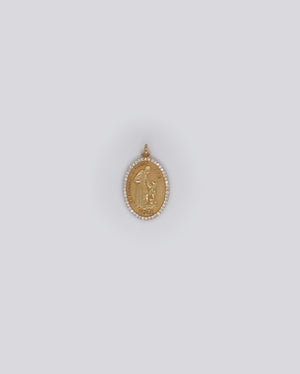 saint francis diamond pendant